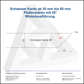 Esche Europäisch mit Braunkern Massivholzplatte 60 mm